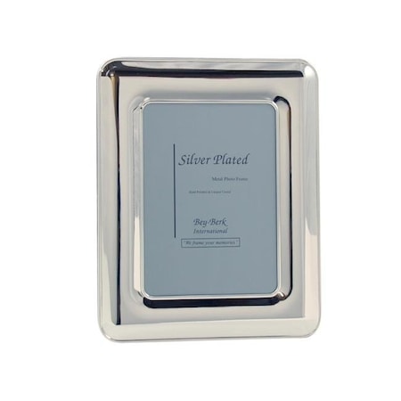 Bey Berk International Bey-Berk International SF163-11 5 x 7 in. Silver Plated Picture Frame with Easel Back; Setof 2 - 9.50 x 7.50 x 0.25 in. SF163-11